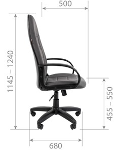 Кресло офисное CHAIRMAN 727 ткань ст., цвет серый в Магадане - предосмотр 4