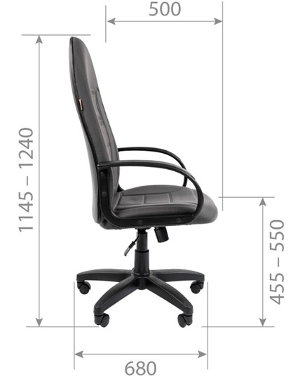 Кресло офисное CHAIRMAN 727 ткань ст., цвет серый в Магадане - изображение 4