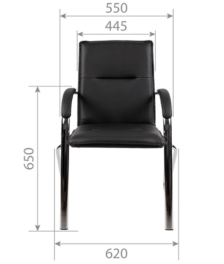 Кресло CHAIRMAN 851 экокожа черная (2 шт. в комплекте) в Магадане - изображение 3