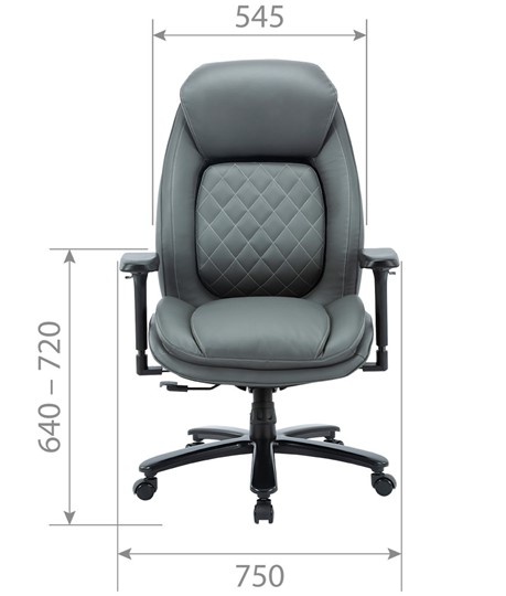 Кресло офисное CHAIRMAN CH403, черный, эко кожа в Магадане - изображение 3