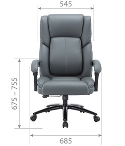 Офисное кресло CHAIRMAN CH415 эко кожа серая в Магадане - предосмотр 3