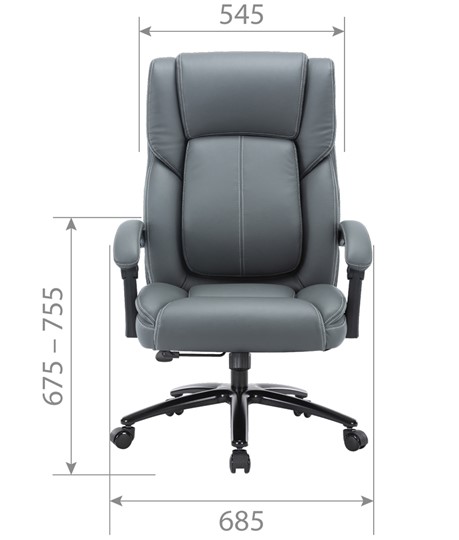 Офисное кресло CHAIRMAN CH415 эко кожа серая в Магадане - изображение 3