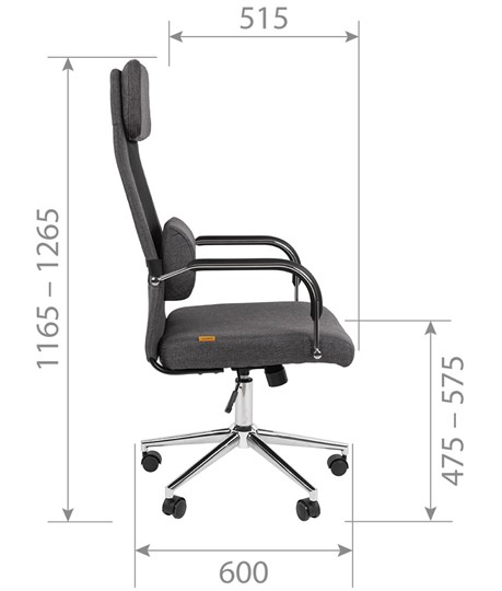 Кресло офисное CHAIRMAN CH620 светло-серый в Магадане - изображение 2