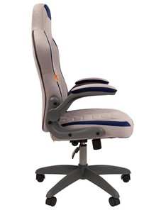 Офисное кресло CHAIRMAN Game 50 цвет TW серый/синий в Магадане - предосмотр 4