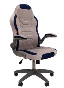 Офисное кресло CHAIRMAN Game 50 цвет TW серый/синий в Магадане - предосмотр