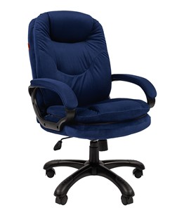 Офисное кресло CHAIRMAN HOME 668, велюр синее в Магадане - предосмотр