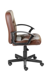Кресло офисное Чат кожзам коричневый в Магадане - предосмотр 1