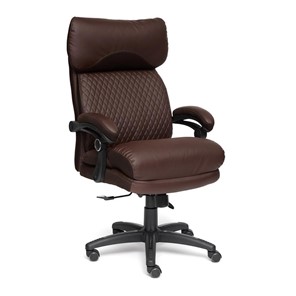 Компьютерное кресло CHIEF кож/зам/ткань, коричневый/коричневый стеганный, 36-36/36-36 стеганный/24 арт.13111 в Магадане