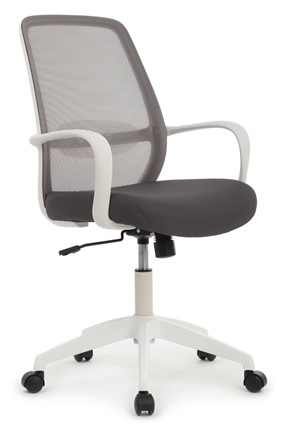 Кресло Design W-207, Белый пластик/серая сетка в Магадане - изображение