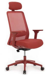 Офисное кресло Design WORK W-218C, Красный пластик/Красная сетка в Магадане