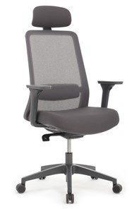 Кресло Design WORK W-218C, Серый пластик/Серая сетка в Магадане - предосмотр