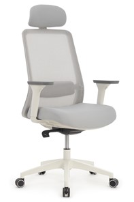 Кресло компьютерное Design WORK W-218C, Светло-серый пластик/Светло-серая сетка в Магадане - предосмотр