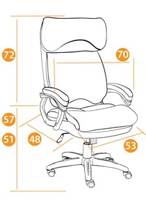 Компьютерное кресло DUKE флок/ткань, серый/серый, 29/TW-12 арт.14039 в Магадане - предосмотр 27