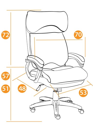 Компьютерное кресло DUKE флок/ткань, серый/серый, 29/TW-12 арт.14039 в Магадане - изображение 27