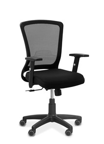 Кресло офисное Фьюжн, сетка/ткань TW / черная/черная в Магадане - предосмотр