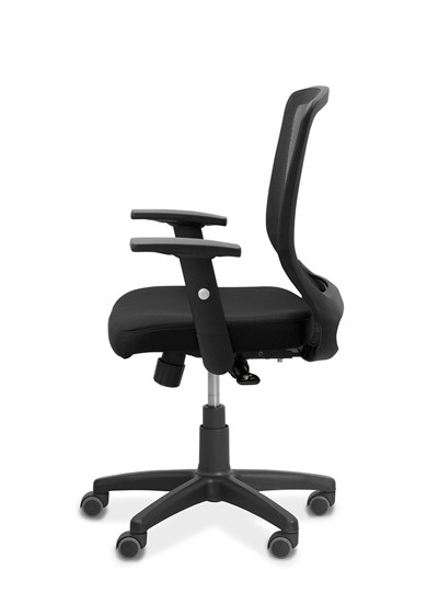Кресло офисное Фьюжн, сетка/ткань TW / черная/черная в Магадане - изображение 4