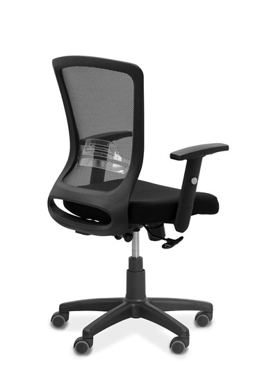 Кресло офисное Фьюжн, сетка/ткань TW / черная/черная в Магадане - изображение 7