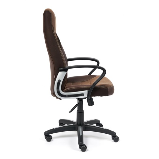 Компьютерное кресло INTER кож/зам/флок/ткань, коричневый, 36-36/6/TW-24 арт.15028 в Магадане - изображение 2