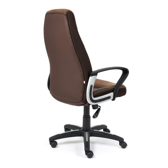 Компьютерное кресло INTER кож/зам/флок/ткань, коричневый, 36-36/6/TW-24 арт.15028 в Магадане - изображение 3