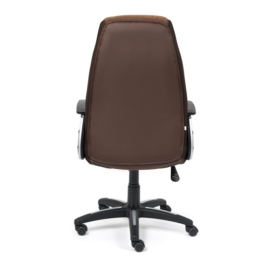 Компьютерное кресло INTER кож/зам/флок/ткань, коричневый, 36-36/6/TW-24 арт.15028 в Магадане - изображение 4