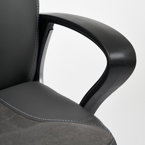 Кресло офисное INTER кож/зам/флок/ткань, серый/металлик, C-36/29/TW-12 арт.15029 в Магадане - предосмотр 11