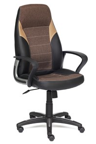 Компьютерное кресло INTER кож/зам/ткань, черный/коричневый/бронзовый, 36-6/3М7-147/21 арт.12016 в Магадане - предосмотр