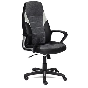 Кресло офисное INTER кож/зам/ткань, черный/серый/серый, 36-6/207/14 арт.12017 в Магадане