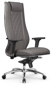 Кресло офисное МЕТТА L 1m 50M/2D Infinity Easy Clean мультиблок, нижняя часть 17838 серый в Магадане