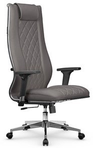 Кресло офисное МЕТТА L 1m 50M/2D Infinity Easy Clean топган, нижняя часть 17834 серый в Магадане