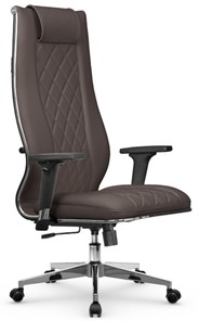 Кресло офисное МЕТТА L 1m 50M/2D Infinity Easy Clean топган, нижняя часть 17834 темно-коричневый в Магадане