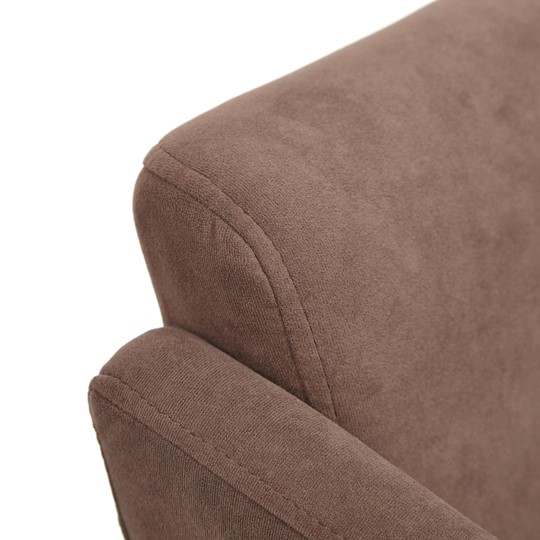 Компьютерное кресло MILAN хром флок, коричневый, арт.13945 в Магадане - изображение 7
