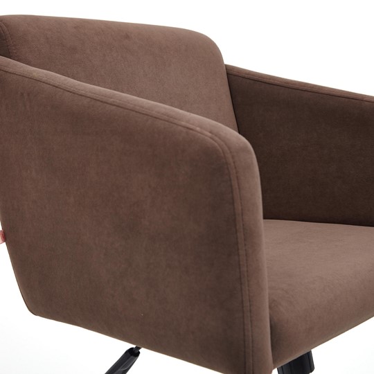 Компьютерное кресло MILAN хром флок, коричневый, арт.13945 в Магадане - изображение 8