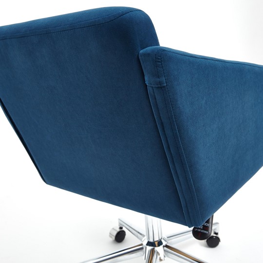 Кресло офисное MILAN хром флок, синий, арт.13948 в Магадане - изображение 10