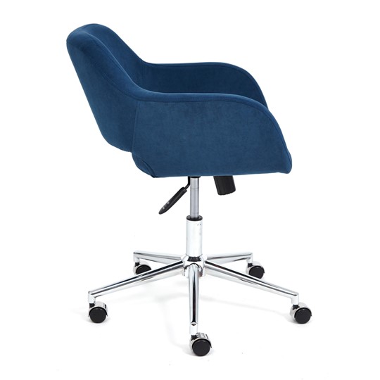 Кресло офисное MODENA хром флок, синий, арт.14233 в Магадане - изображение 1