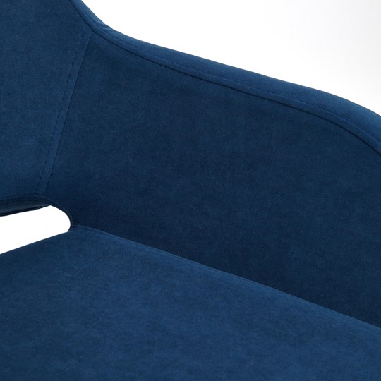 Кресло офисное MODENA хром флок, синий, арт.14233 в Магадане - изображение 5
