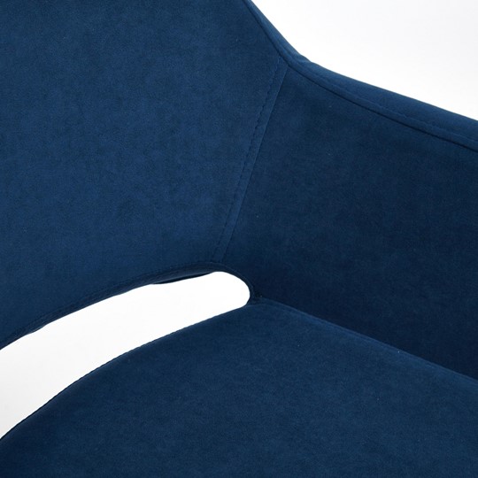 Кресло офисное MODENA хром флок, синий, арт.14233 в Магадане - изображение 9