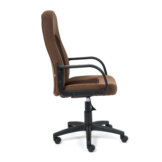Кресло офисное PARMA флок/ткань, коричневый, арт.15020 в Магадане - изображение 2