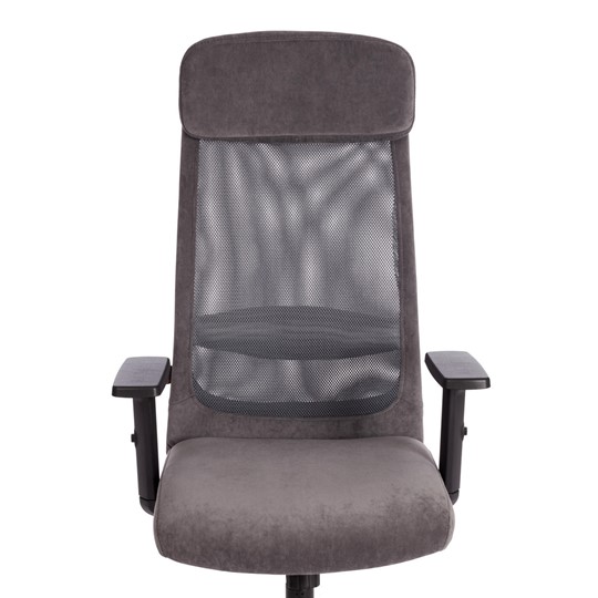 Компьютерное кресло PROFIT PLT флок/ткань, серый, 29/W-12, арт.20537 в Магадане - изображение 5