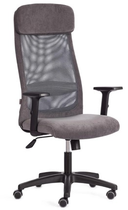 Компьютерное кресло PROFIT PLT флок/ткань, серый, 29/W-12, арт.20537 в Магадане - изображение