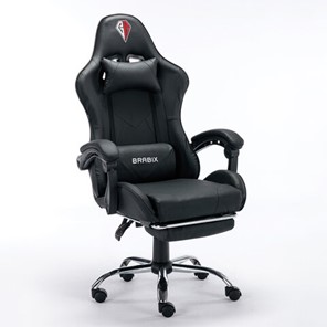 Компьютерное кресло RABIX "Dexter GM-135", подножка, две подушки, экокожа, черное, 532800 в Магадане