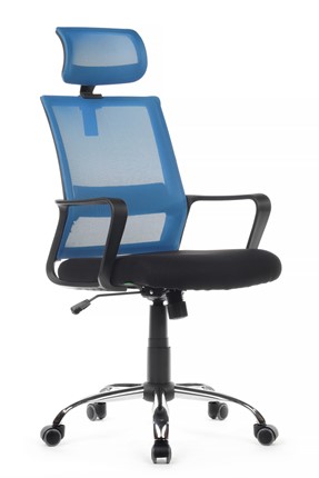 Компьютерное кресло RCH 1029HB, черный/синий в Магадане - изображение