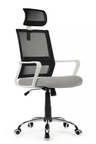 Кресло компьютерное Riva RCH 1029HW, серый/черный в Магадане