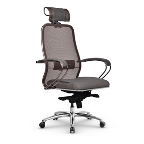 Офисное кресло Samurai SL-2.04 MPES Светло-коричневый / Серый в Магадане - предосмотр