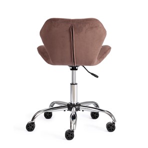 Кресло офисное SELFI флок , коричневый, арт.15297 в Магадане - предосмотр 3