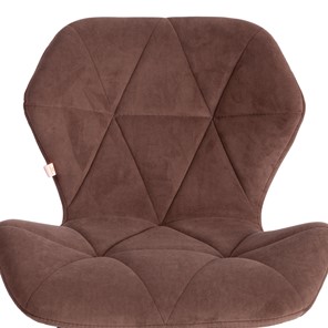 Кресло офисное SELFI флок , коричневый, арт.15297 в Магадане - предосмотр 4