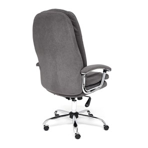 Кресло компьютерное SOFTY LUX флок, серый, арт.13591 в Магадане - предосмотр 3