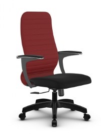 Кресло офисное SU-CU160-10 PL  красный/черный в Магадане