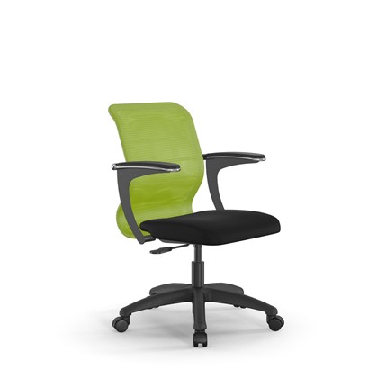 Кресло компьютерное SU-M-4/подл.160/осн.005 зеленый/черный в Магадане - изображение
