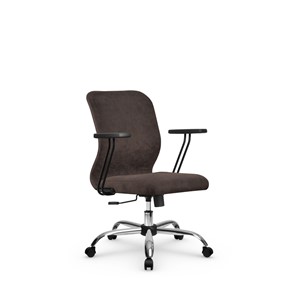 Кресло компьютерное SU-Mr-4/подл.109/осн.003  темно-коричневый в Магадане - предосмотр