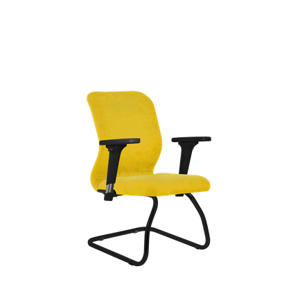 Кресло компьютерное SU-Mr-4/подл.200/осн.008 желтый в Магадане - изображение